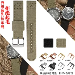 For Hamilton Khaki Field Seiko No. 5 Citizen Timex Watchband Thick Nylon Canvas Strap Men's and Women's Nylon Bracelet 20mm 22mm