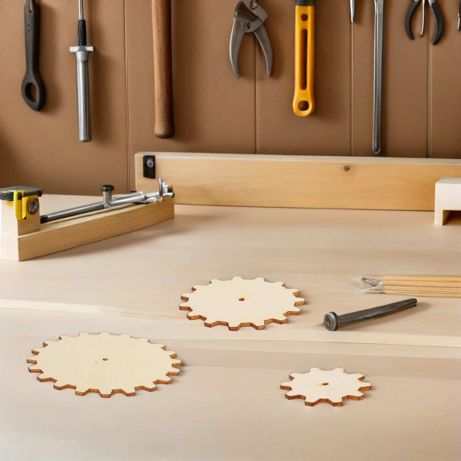 45 pezzi creativi educativi in legno 5 cm/7,5 cm/10 cm cerchi di legno non finiti fette artigianali fai da te per dipingere bambini che imparano artigianato in legno