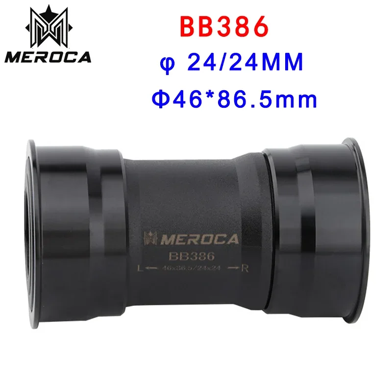 MEROCA Bicycle Bottom Bracket BB386 Press Fit Install Tool Steel Ceramic Bearing 24 30mm MTB Road Bike BB DUB For  Crankset