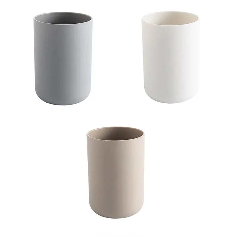 Bathroom Tumblers Plastic Mouthwash Cup Coffee Tea Water Mug Home Travel Solid Color Toothbrush Holder Cup Drinkware Tools