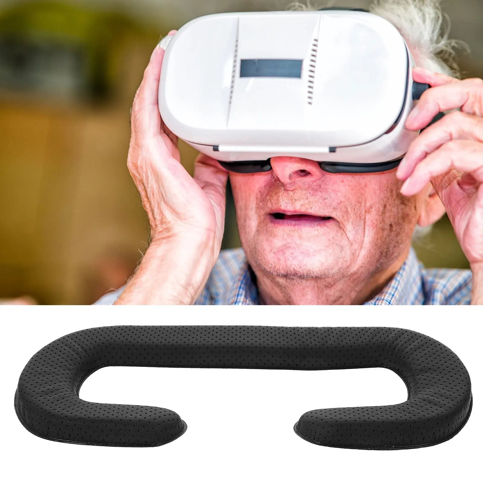 

4Pcs Cushion Sponge Cover PU Soft Breathable Thin 11mm Face Replacement Fit Vive Vr Headset