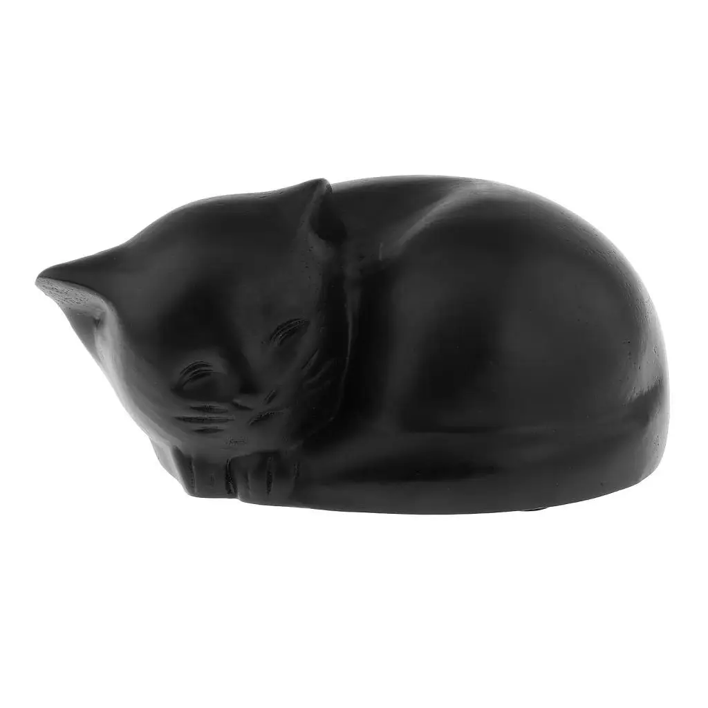 Cat Urn for Ash Memorial Keepsake Pet Figurine, Memorial Pets Gift Remembrance Funeral Urn for Shelf Mantel Garden