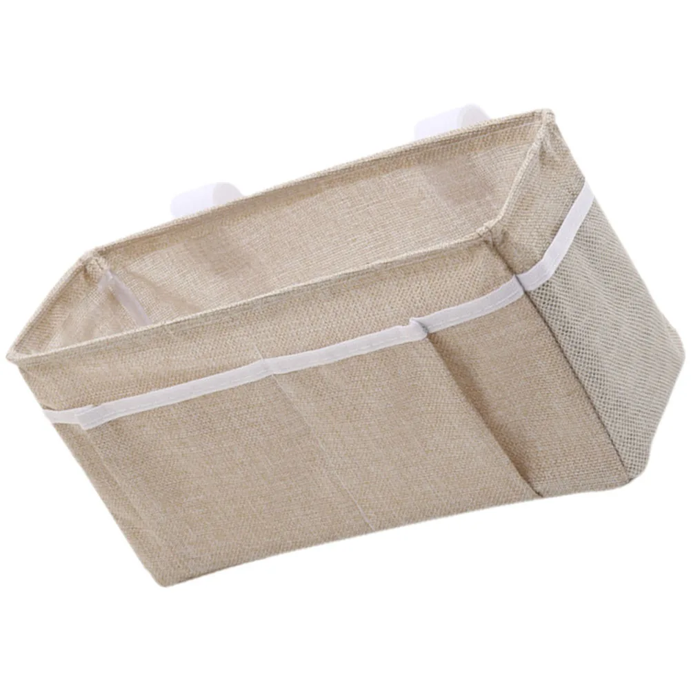 

Car Storage Bag Cotton Linen Bedside Organizer Mesh Magazines Snacks Baby Clothes Dormitory Hanging Storage