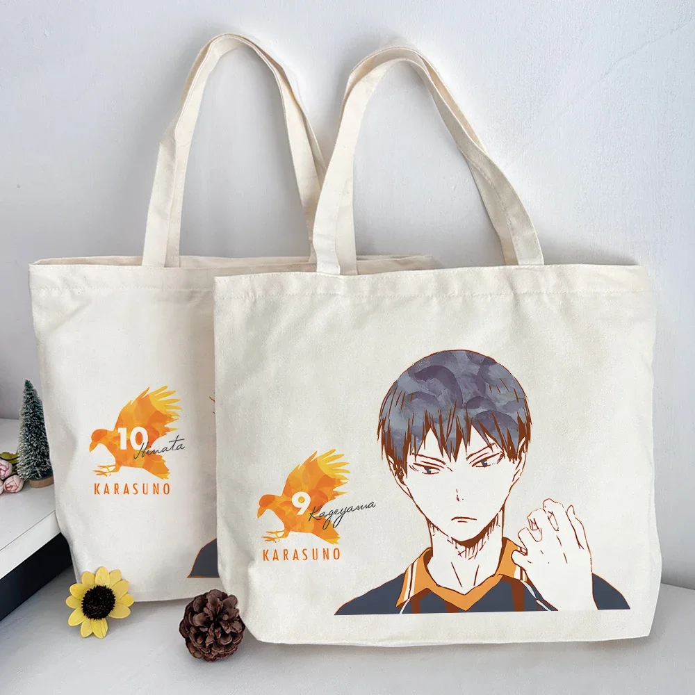 

Anime Haikyuu Tobio Kageyama Shoyo Hinata Cosplay Student Single Shoulder Bag Canvas High-capacity Schoolbag Xmas Halloween Gift