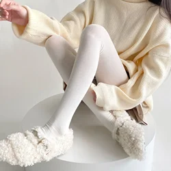 Autumn Winter Tights Pantyhose Women JK Japanese Style Solid Color Thigh High Stockings Lingerie Sexy High Waist Leggings Tights