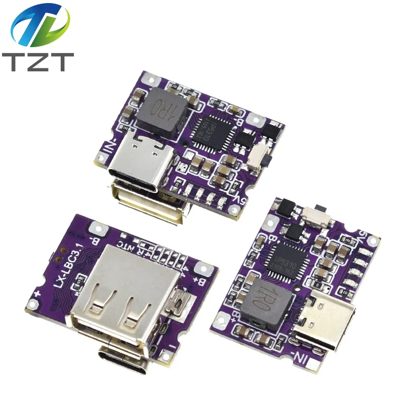 Type-C USB 5V 3.1A Boost Converter Step-Up Power Module IP5310 Mobile Power Bank Accessories With Switch LED Indicator image 5