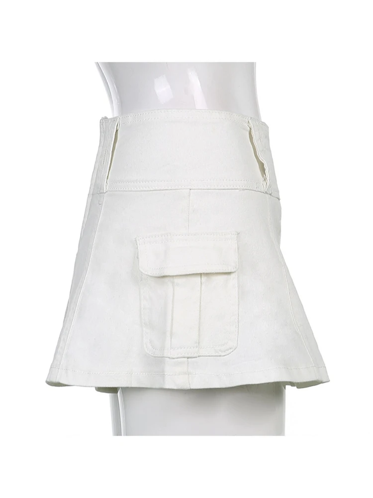 Y2K-Low Waisted Ruffled Edge Skirt, Hip Denim Skirt, Ruffled Edge, Versatile, Sweet Girl, Hip, Y2k