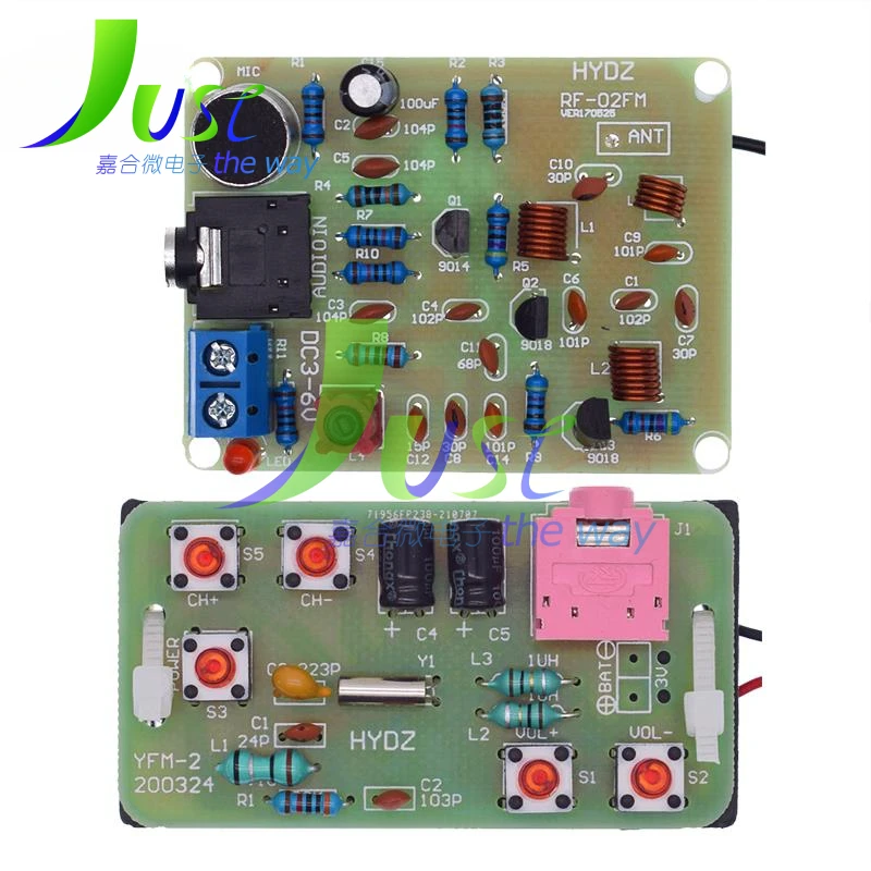 88-108MHz DIY Kit FM Radio Transmitter and Receiver Module Frequency Modulation Stereo Receiving PCB Circuit Board