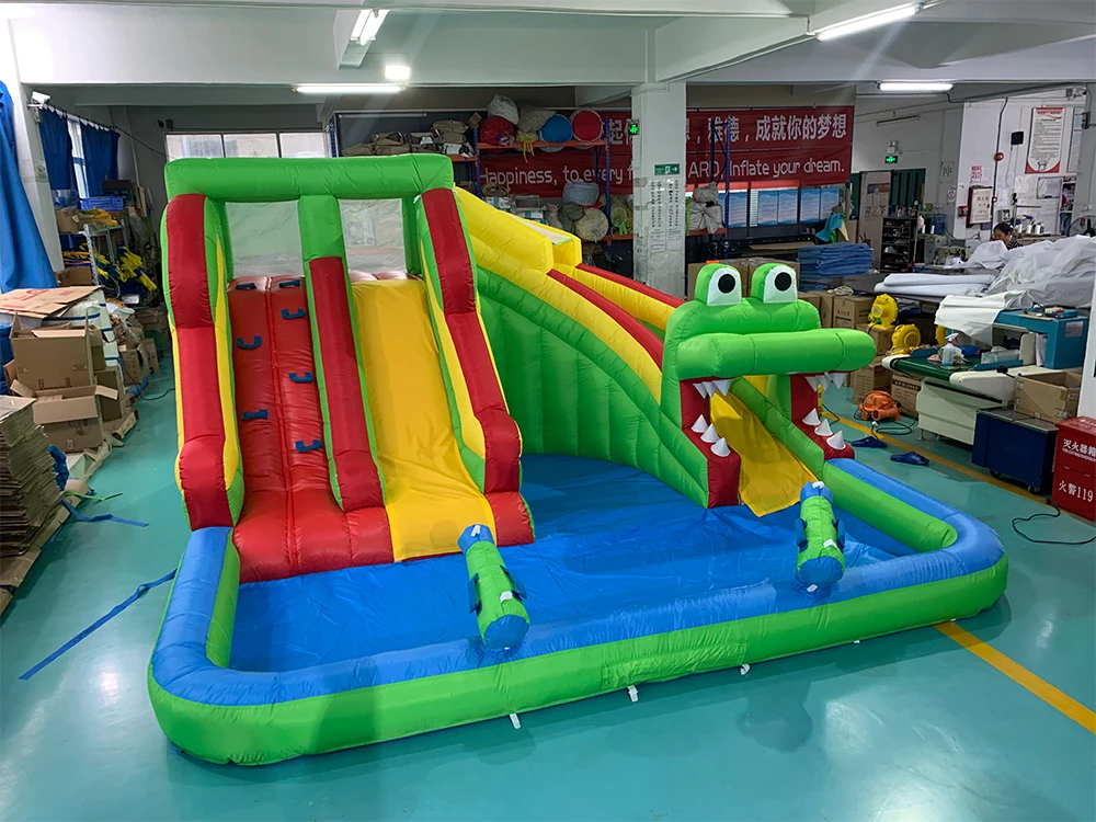 Inflatable Water Slide Park With Blower Children Kids toys Bounce House Water Slide Pool Bouncy Castle For Kids Summer Toys 8018