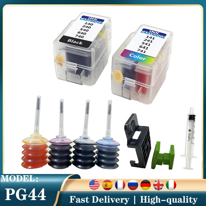 PG44 Black CL54 Color Smart Cartridge refill kit Ink Cartridge Compatible for Canon Pixma E401 E402 E461 E471 E481 printer