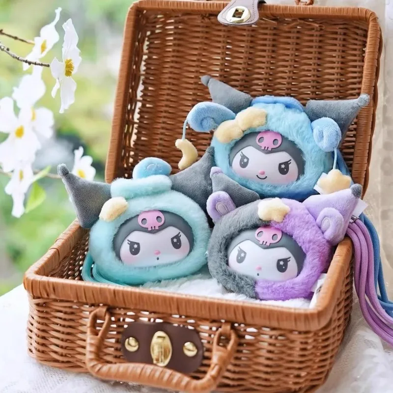 Sanrio Kuromi Zodiac Series Blind Box Cartoon Vinile Face Doll Bag Ciondolo per ragazze Regalo a sorpresa per Natale e Halloween