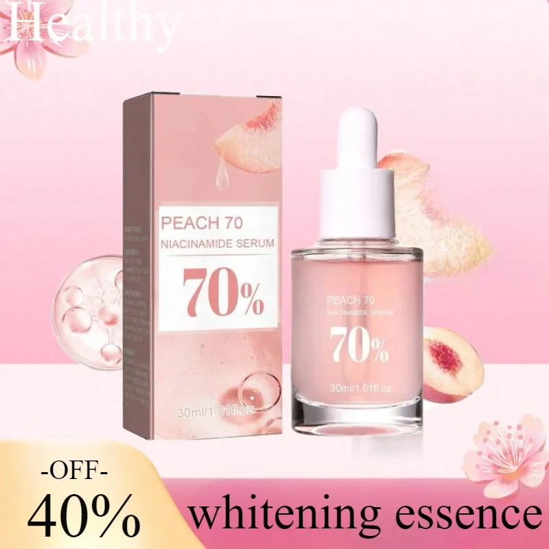 

Peach Nicotinamide Facial Essence To Fade Dark Skin, Moisturize, Shrink Pores, Smooth and Brighten Skin Care Essence