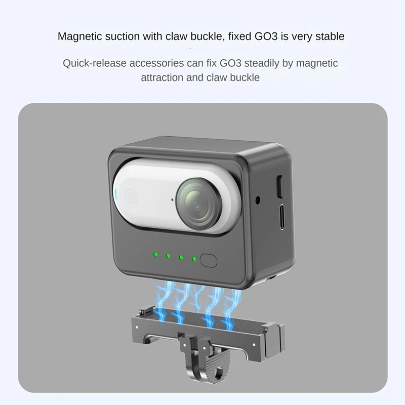 Quick Release Mount For Insta360 GO 3 Action Camera Aluminium Alloy Quick Release Adapter With Connection Adapter Easy To Use