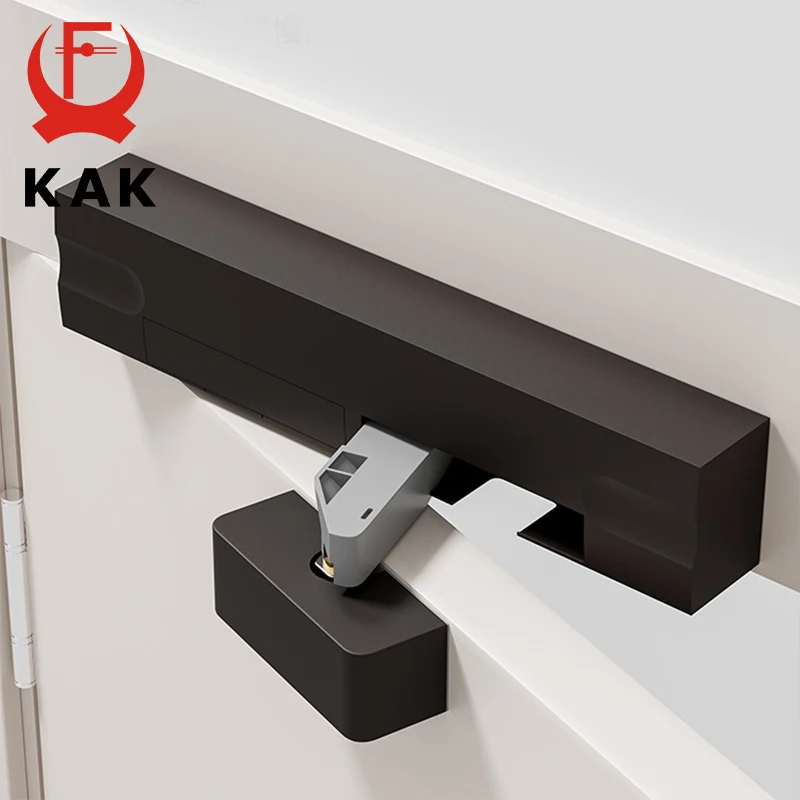 KAK Hydraulic Buffer Automatic Door Closer 40KG Adjustable Speed Non-Punch Damper Buffer Soft Closing Devcice Door Hardware