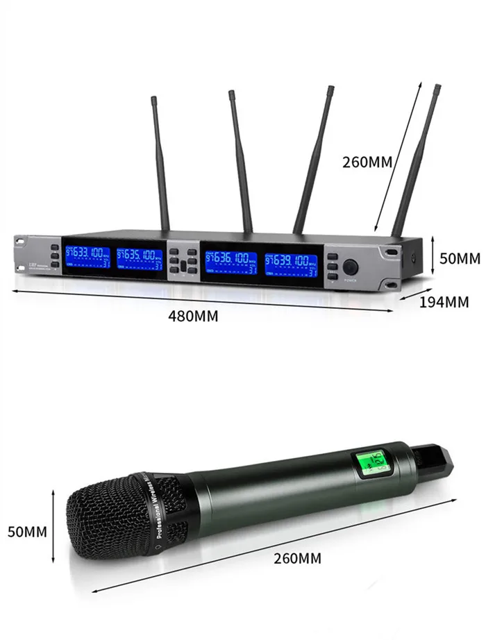TKG U-68 أداء المرحلة المهنية العروة 4 قناة ميكروفون لاسلكي uhf لاسلكي 4 ميكروفون