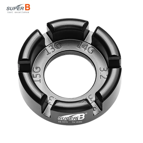 Llave de radios de bicicleta Super B, ajustador de llanta de rueda de bicicleta de carretera, duradera, de alta precisión, se adapta a boquillas de ranura de 3,2/3,3/3,5mm