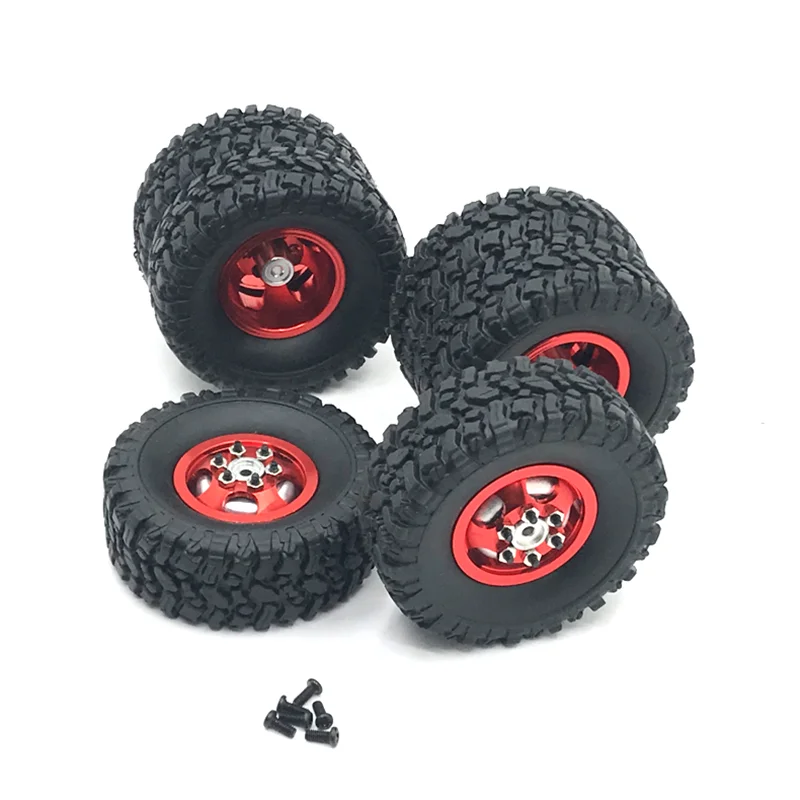 Metal Upgrade Front Single Rear Dual Wheel Hub Tires For WPL C14 C24 B14 B16 B24 B36 C34 C44 HengLong FeiYu JJRC RC Car Parts