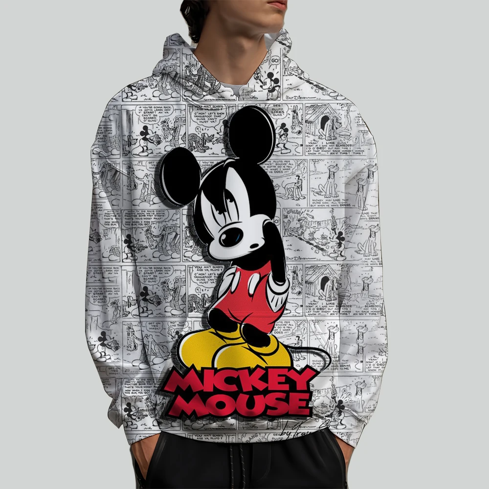 Mickey Mouse Boys Hoodie Disney Girls Hoodie 3D Printed Children Pullover MINISO Men's Hoodie New Fashion Men's Clothing