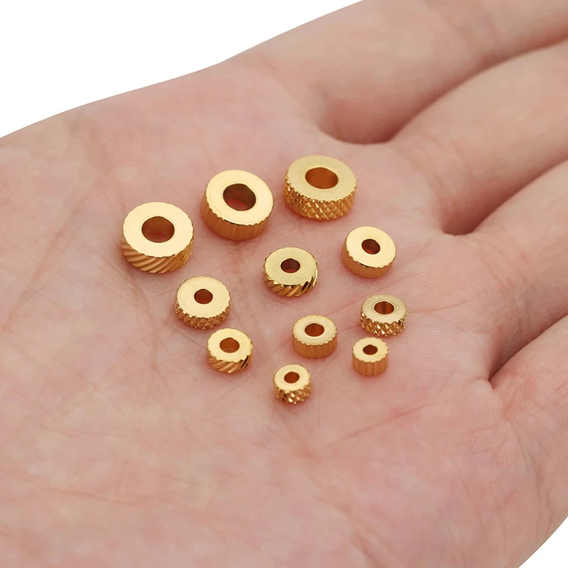 

30pcs Stainless Steel Texture/diagonal/vertical Flat Round Bead Spacer Bead Loose Bead Suitable for DIY Bracelet Jewelry Making