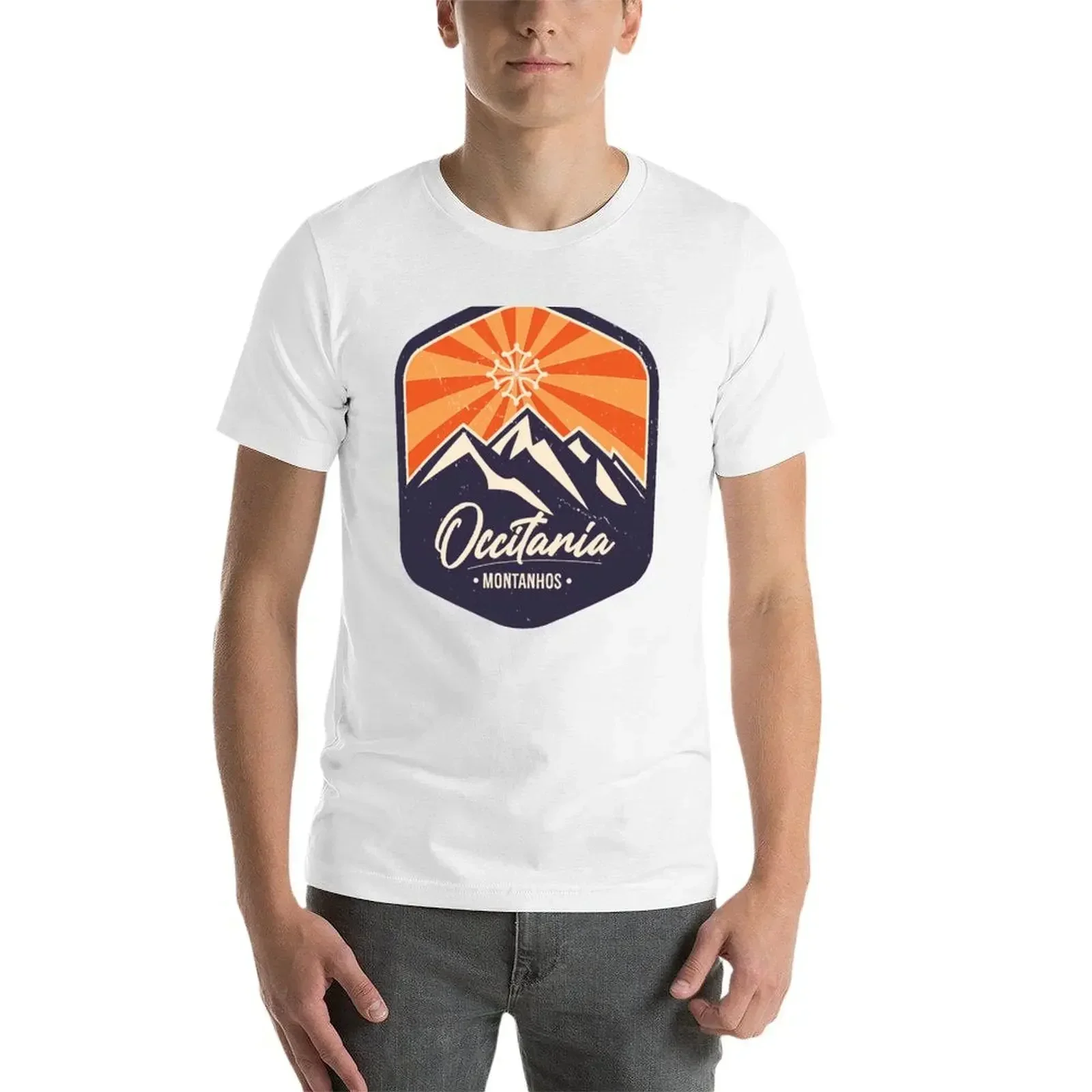 anime customs Blouse fruit of the loom mens t shirts Occitania Montanhas, Montagnes d’Occitanie T-shirt