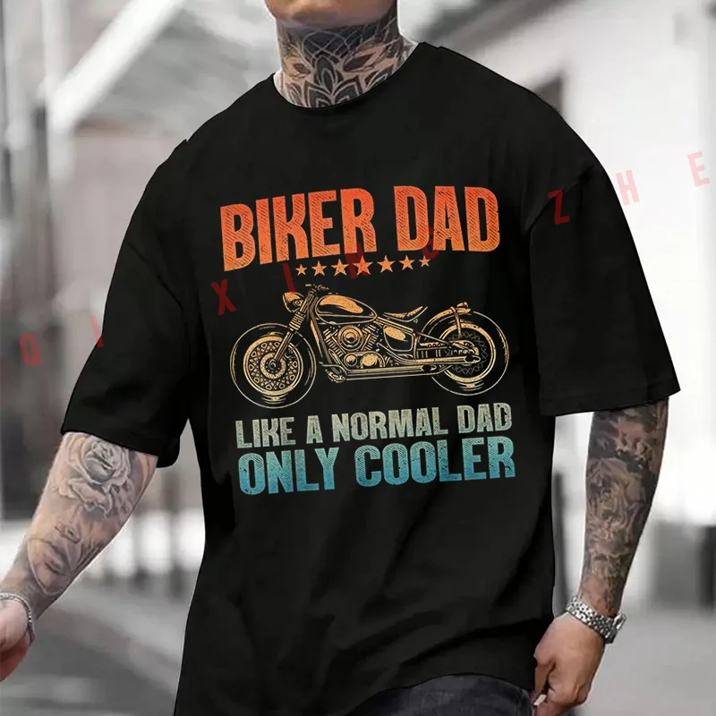 

Cool Bike For Dad Motorcycling Motorcycle Motorcycle T-shirt Men And Women Cotton Casual Tshirt Short-sleeve O-neck Tops