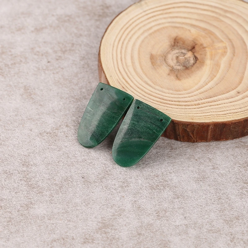 اليشم الأفريقي الحجر الطبيعي القرط حبة 27x17x4 مللي متر 5.9 جرام شبه الكريمة مجوهرات الأزياء المرأة القرط الإكسسوار