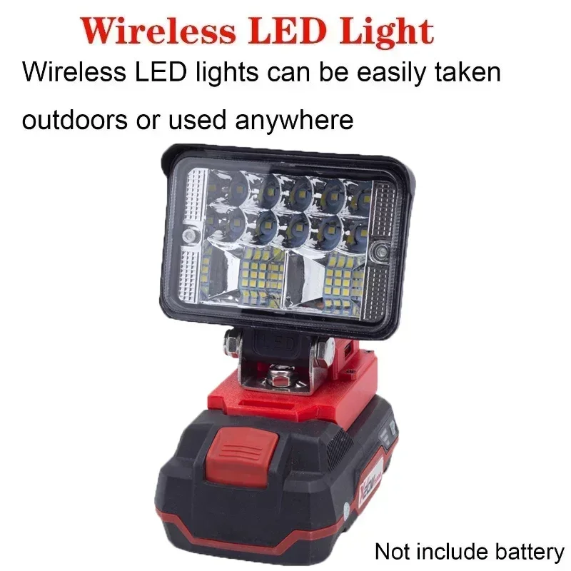 Cordless LED Work Light for Lidl Parkside X20V Li-Ion Battery Portable Outdoor Emergency Light Flashlight Portable Lantern