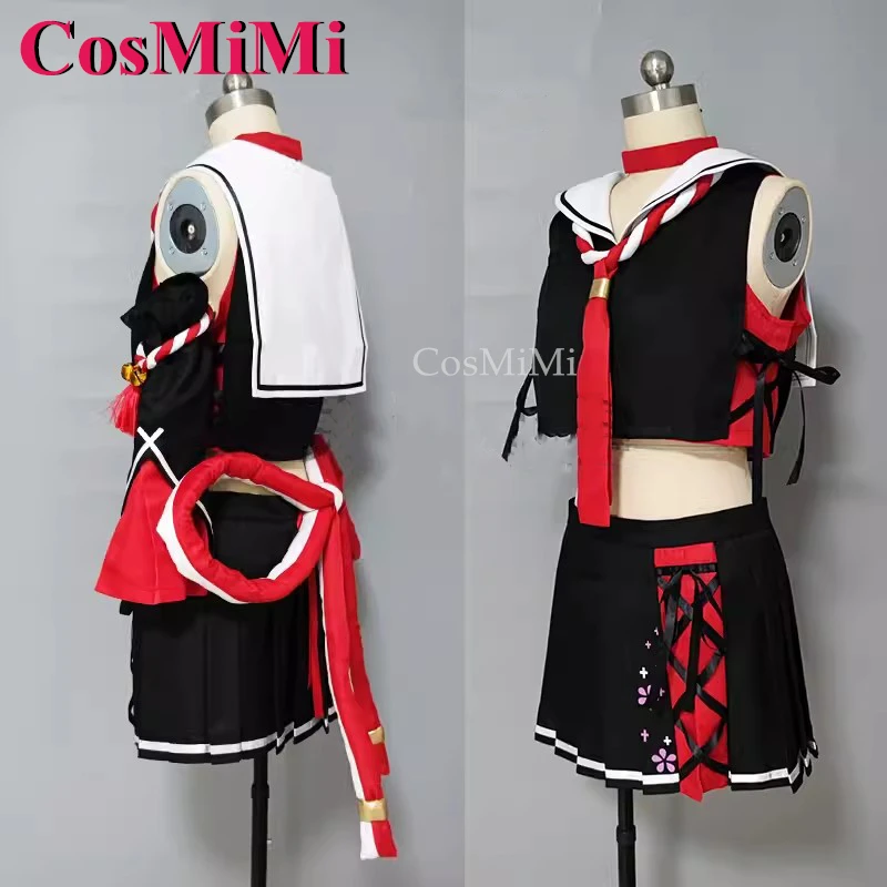 CosMiMi Anime Vtuber Hololive Ookami Mio Cosplay Kostüm Süße Nifty Schöne Tägliche Uniform Karneval Party Rolle Spielen Kleidung Neue