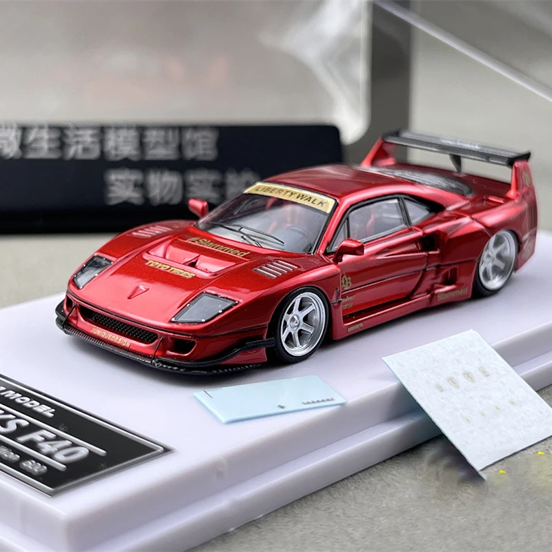 DMモデル ダイキャスト 1/64スケール フェラーリF40 スーパーカーモデル 合金 フェラーリF40 レーシングカーモデル シーンディスプレイ ギフト オーナメント
