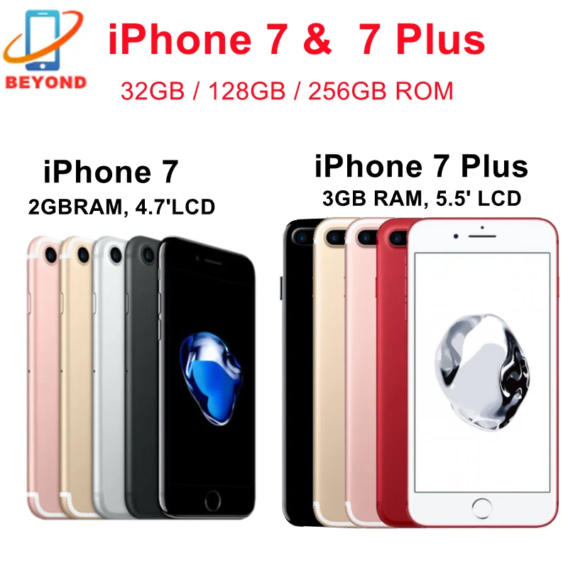 Apple iPhone 7 / 7Plus 32GB 128GB 256GB ROM 4.7 '/5.5' IPS LCD Apple iPhone 7 / 7Plus 32GB 128GB 256GB ROM 4.7 '/5.5' IPS LCD