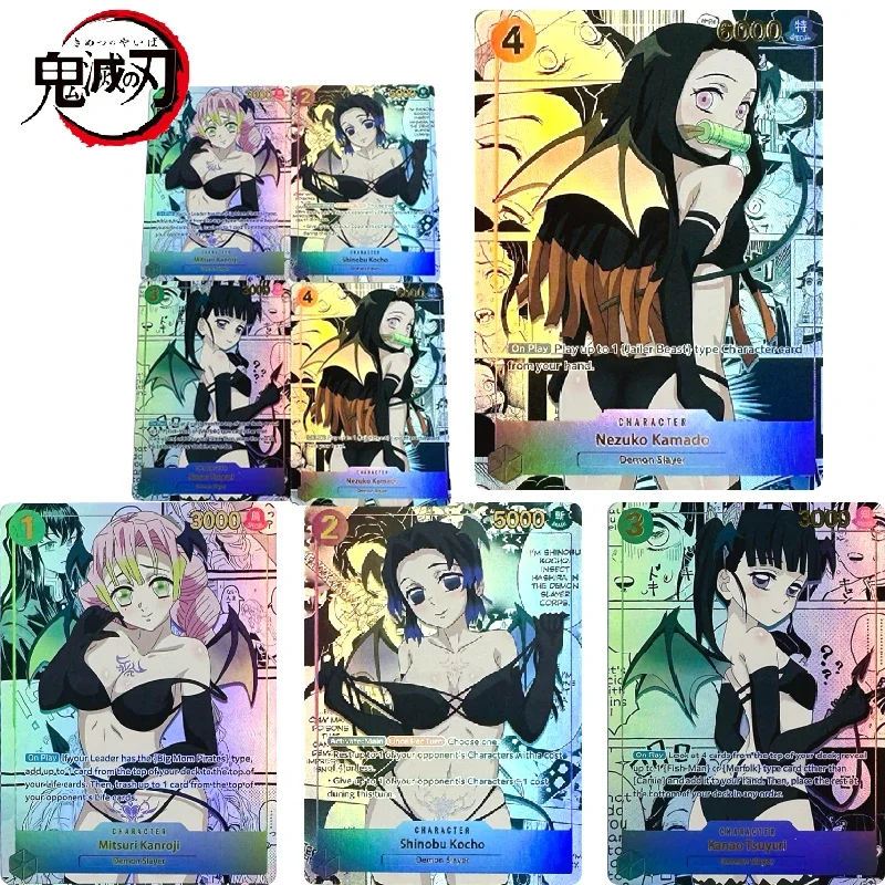 Demon Slayer Anime Characters Kamado Nezuko Kamado Tenjirou DIY Homemade Bronzing Toys Collection Card Christmas Birthday Gift