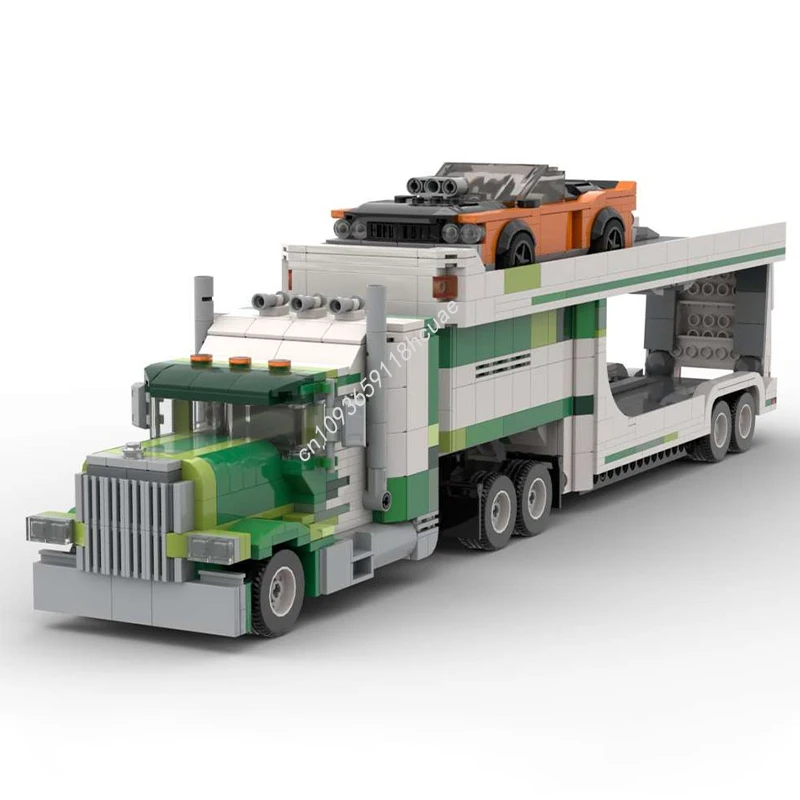

1305pcs MOC Car Transporter City Champion Supercar Building Blocks Christmas Gift Inspiring DIY Creative Architecture