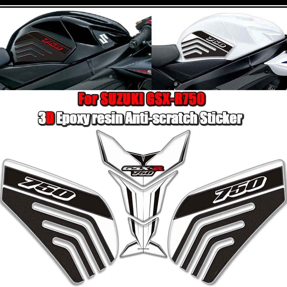 For Suzuki GSX-R750 GSXR750 GSXR GSX-R 750 GSX R750 Motorcycle Stickers Decals Knee Protector Gas Fuel Oil Tank Pad Grips