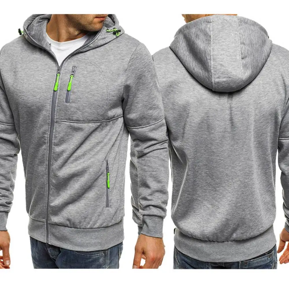

New Men Hoodies Casual Sports Winter Long-sleeved Cardigan Hooded Men's Hoodie European European Large Size M-4XL