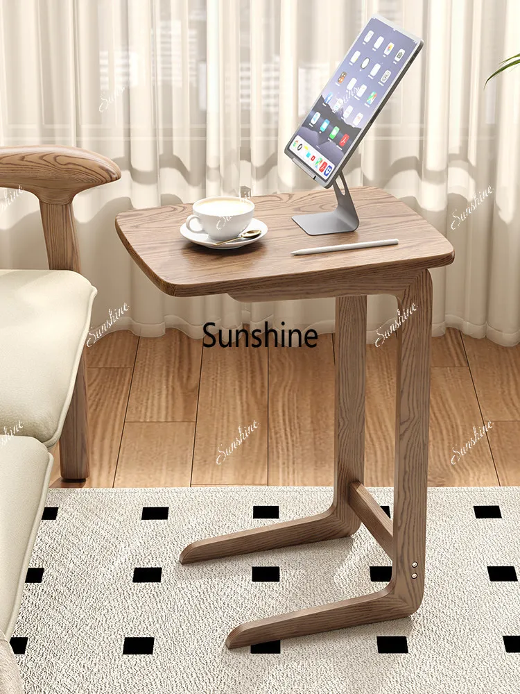 

Living room modern minimalist ash wood sofa side table