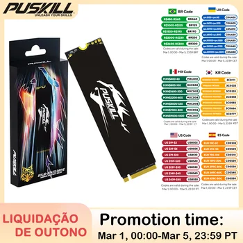 PUSKILL SSD M.2 NVMe 1TB 512GB 256GB 128GB PCIe M2 2280 sabit Disk dahili katı hal sürücü Disk dizüstü masaüstü için