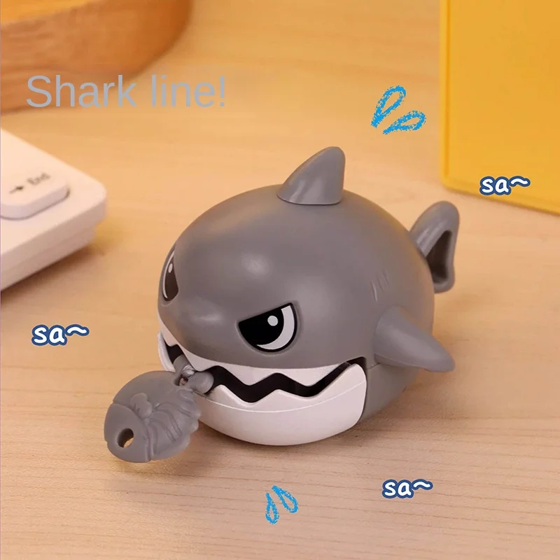 Pull Tooth Shark Keychain for Children, Cartoon Eating Small Fish Keychain, Children\'s Toys, Car Small Pendant, Gift