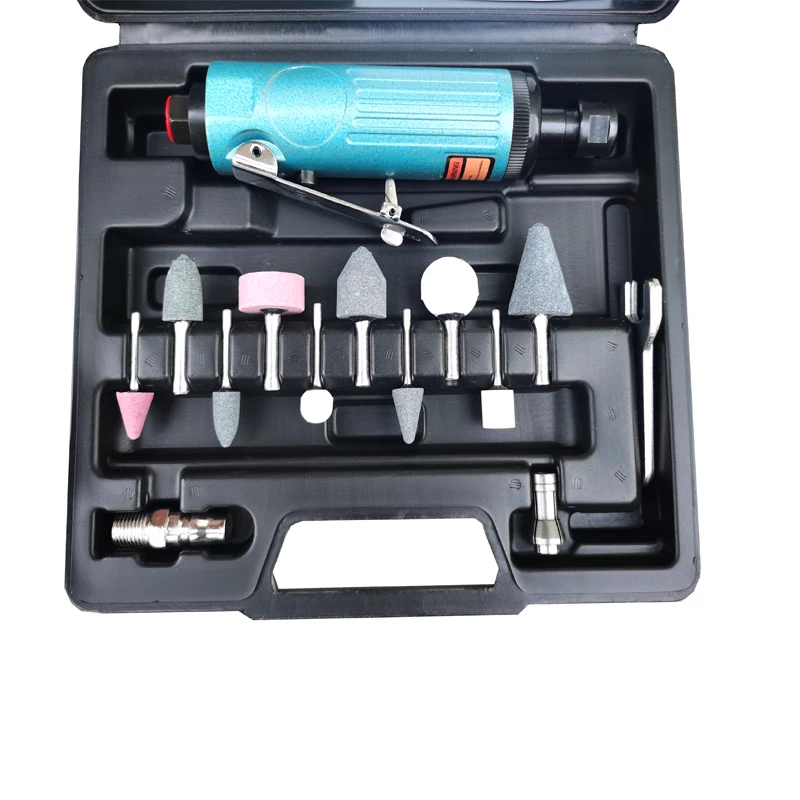 

16Pcs/Set 1/4 Inch Car Air Compressor 90psi Grinder Machine Tirel Rotary Stone Tool Kit High-speed Polishing Pneumatic Tool