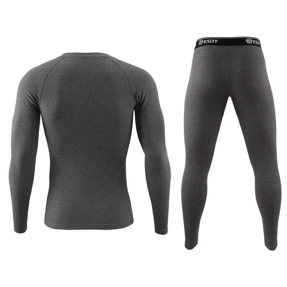 Long John, New Outdoor Fleece Thermal Underwear Set, De Fleece Men's Sports Underwear Spring and Fall Models, Long John