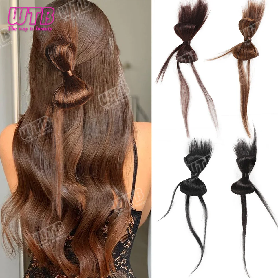 

Synthetic Hair Accessories Wig Bow Wig Ponytail Styling Clip Decorative Hairpin Bow Accessories Wig Women Suitable for Daily