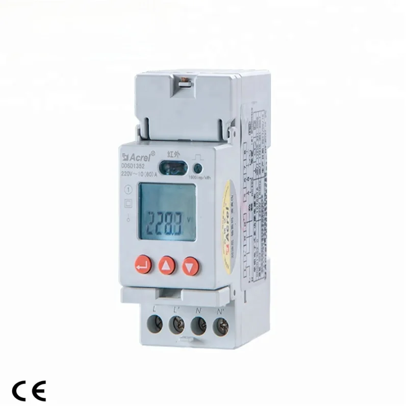 DDSD1352 単相ワイヤレス wifi エネルギーメーター、太陽光発電家庭用照明システムインバーター 5000 ワット用