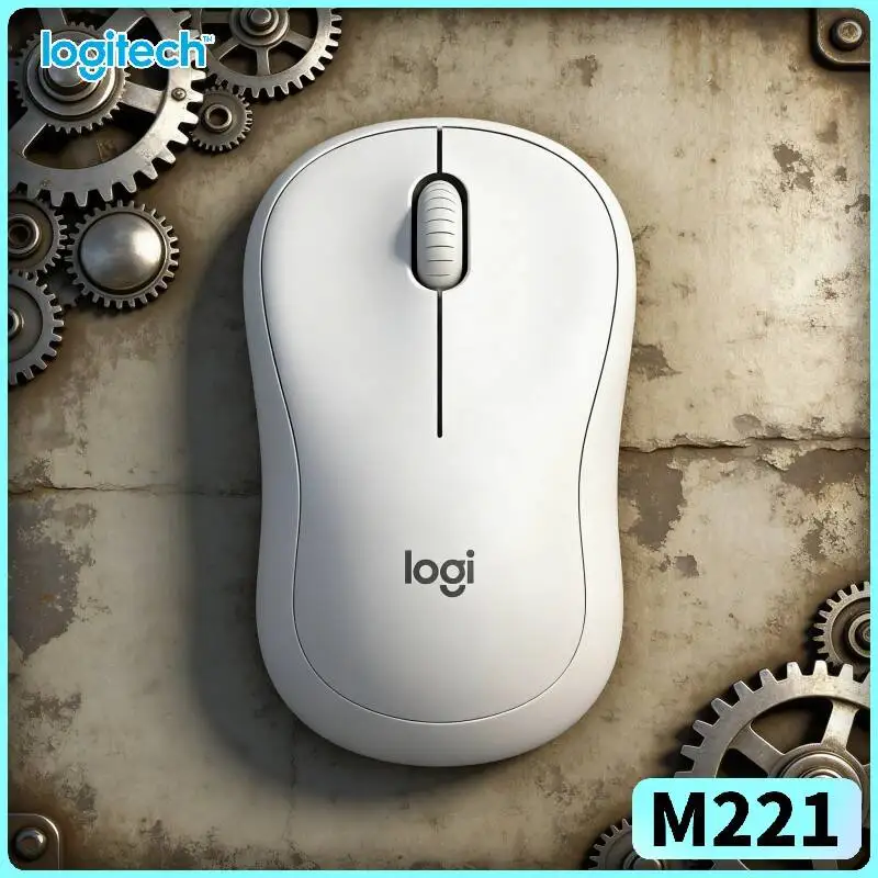 Logitech M221 Silent Optical Mouse - 2.4GHz Solid Signal, 10m Range, Easy Glide, Laptop Desktop PC Mac Users