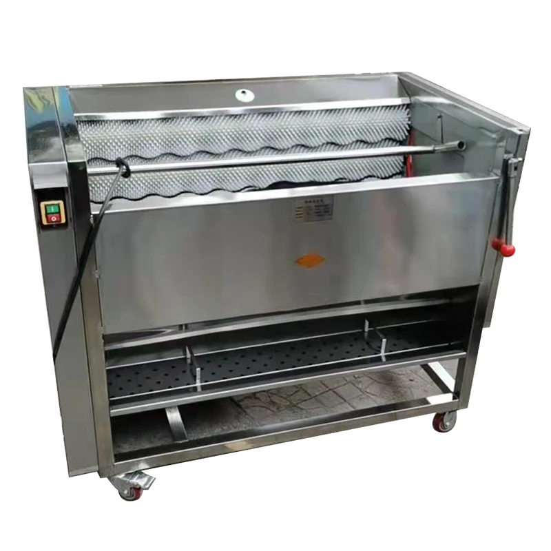 Sweet Potato Cleaning And Peeling Drum Model Root Vegetables Cleaning Machine Automatic Yam Peeling Machine