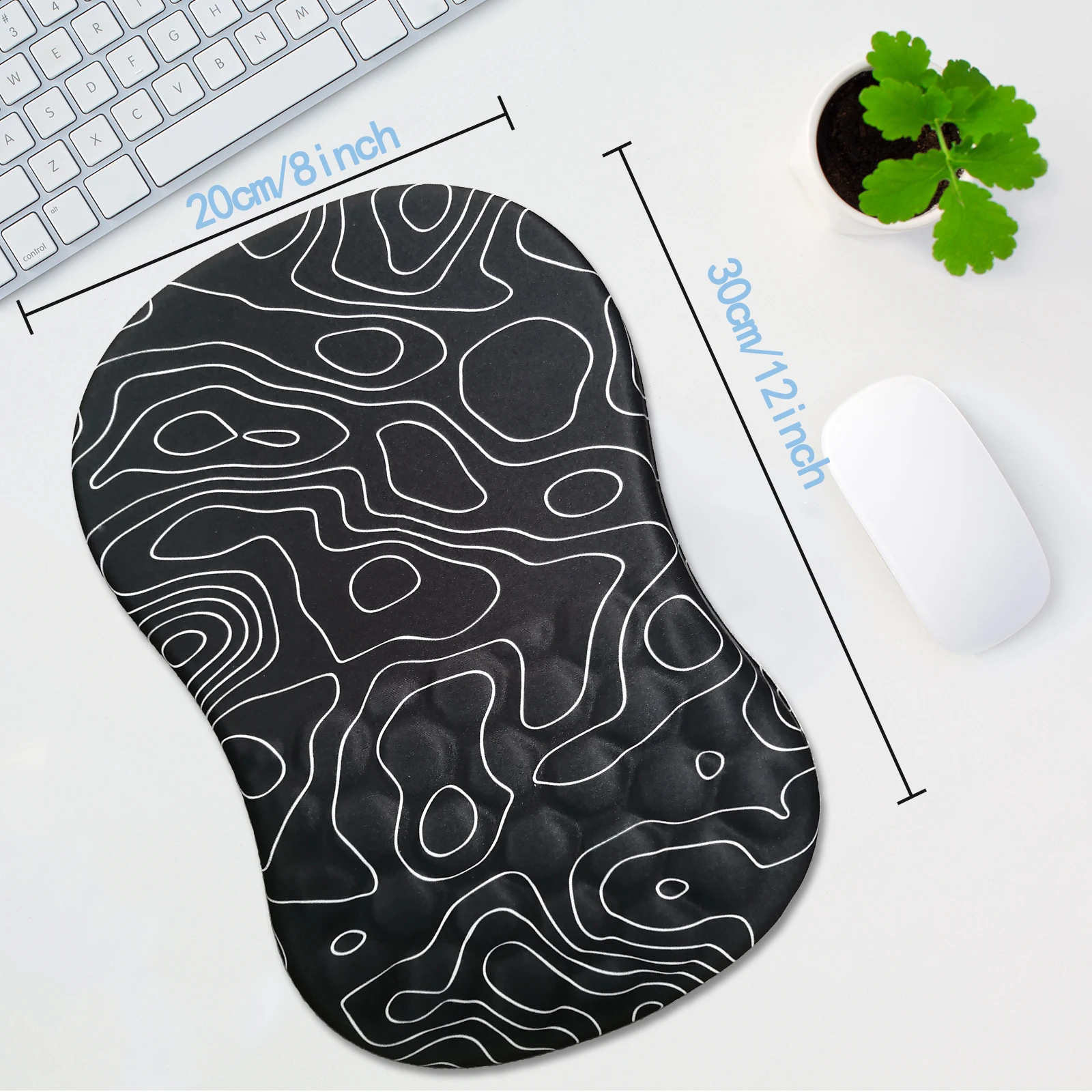 

Topographic Map Mouse Pad with Wrist Rest,Relieve Wrist Fatigue Ergonomic Mouse Pad,Game Mousepad Wrist Support