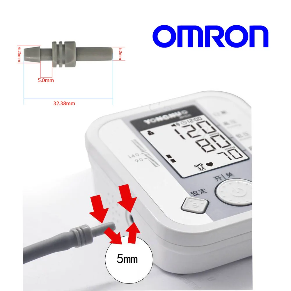 Airline Tubing Connectors Plastic Inline Valve for Omron Automatic Arm Tonometer Sphygmomanometer Blood Pressure Cuff Air Hose