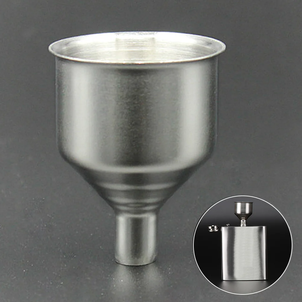 Stainless Steel Funnel Kitchen Gadgets Accessories Fluid Filling Wine Pot Thickened Oil Drain Mini Funnel for All Hip Flask Home