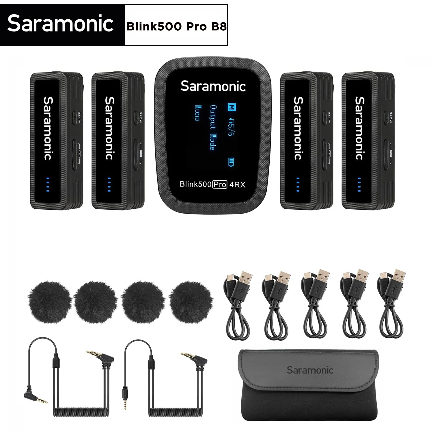 

Профессиональная беспроводная студийная микрофонная система Saramonic Blink500 Pro B8, петличный микрофон для iPhone, смартфонов, ПК, камеры, вещания, Vlog