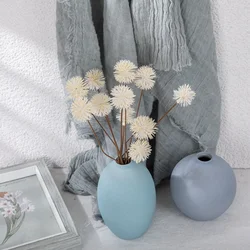 12pcs/set Artificial Small Thorn Ball Bouquet Artificial Flower Home Decor Flower Green Plant Wedding Decoration Handicraft