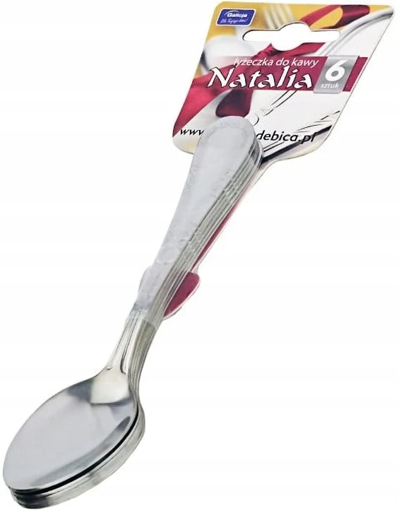 ملعقة حلوى قهوة وشاي ، مصنوعة من الفضة الطبيعية ، 6 أجزاء