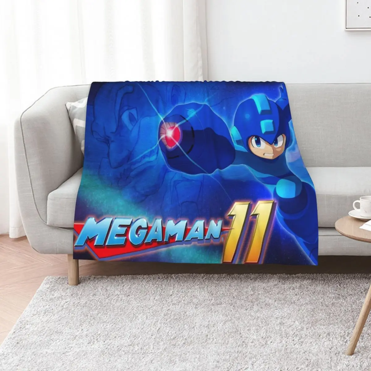 

Mega Man 11 Throw Blanket decorative for winter Luxury Designer Camping Blankets